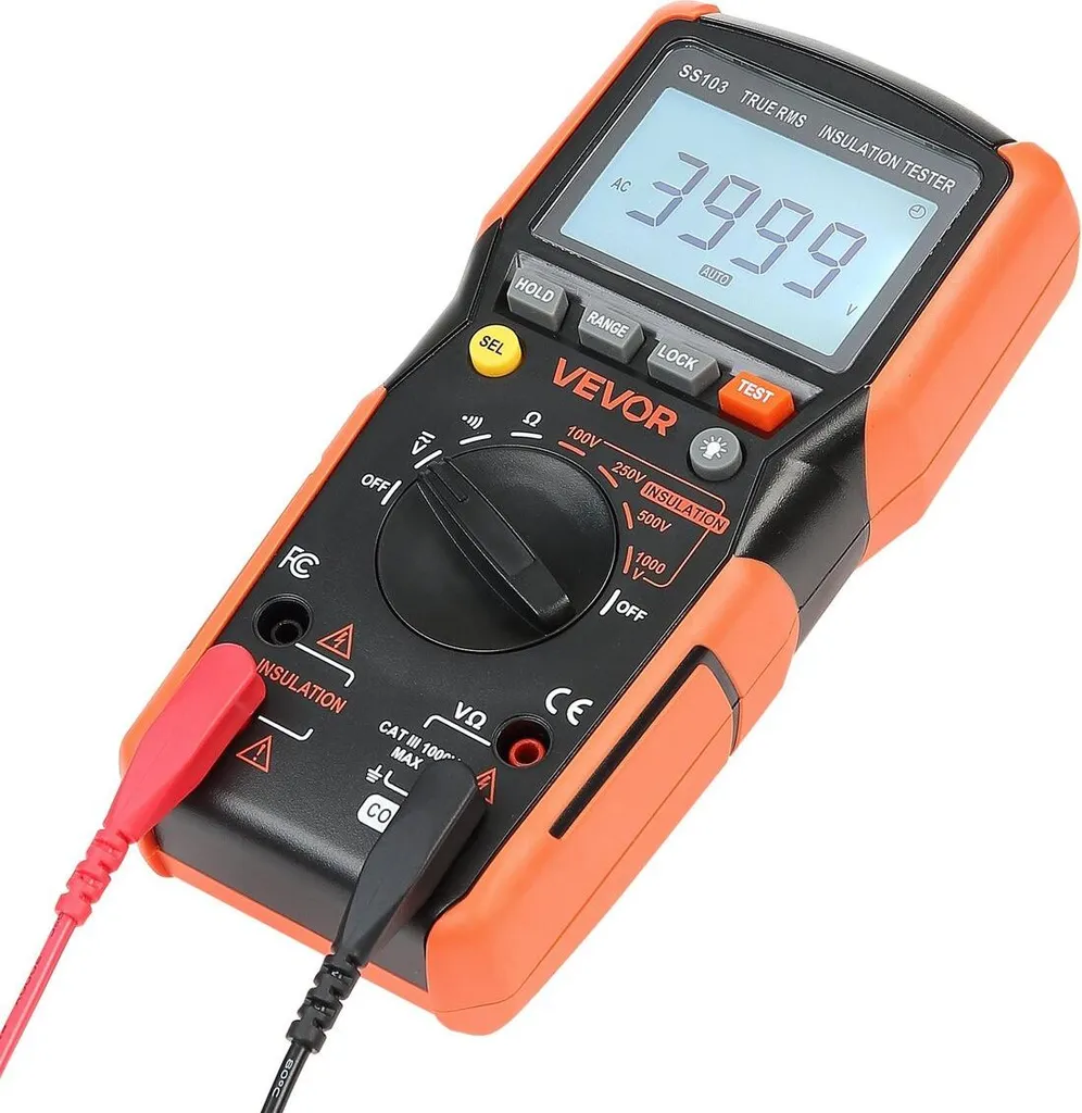 Multimètre numérique TRMS 4000 points Voltmètre Ohmmètre 1000V AC/DC - 9