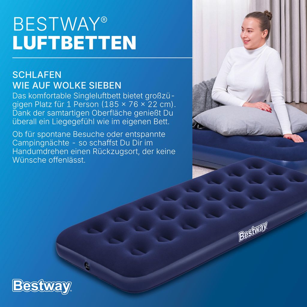 Bestway® Single-Luftbett 185 x 76 x 22 cm Luftbetten