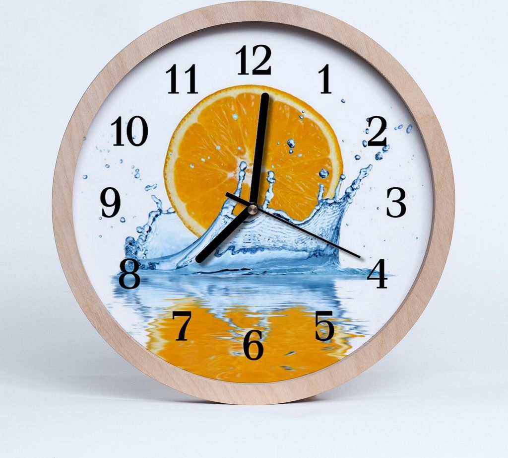 Holzuhr 20fi cm wanduhr - Orange lebendiges Wasser