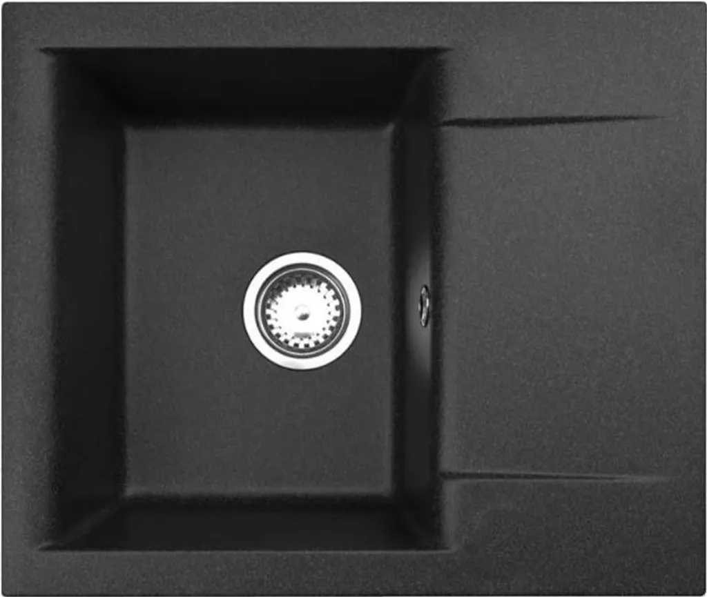 Alveus GEM 20 Nero: Lavello Granital 500x500mm + Kit Sifone