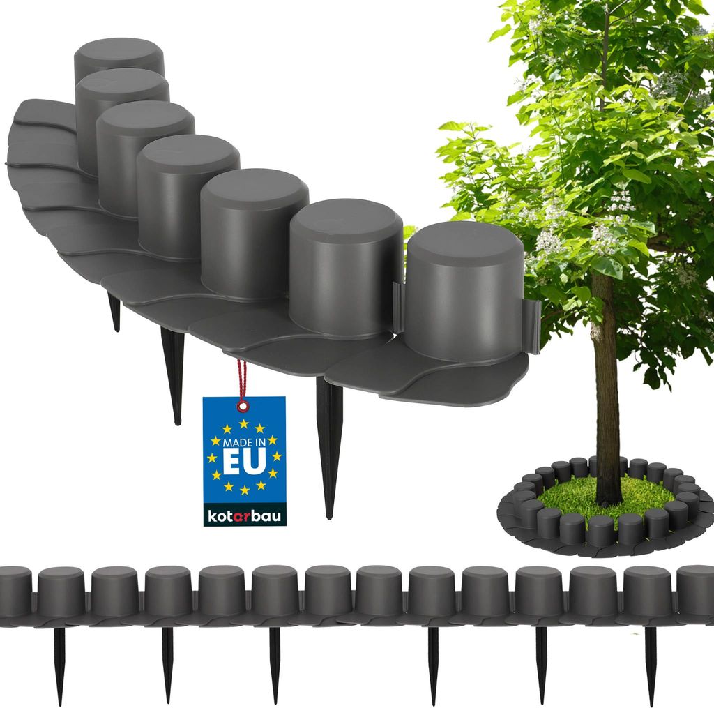 KOTARBAU® Rasenkante Beeteinfassung 4 m Beetumrandung Produktbild 
