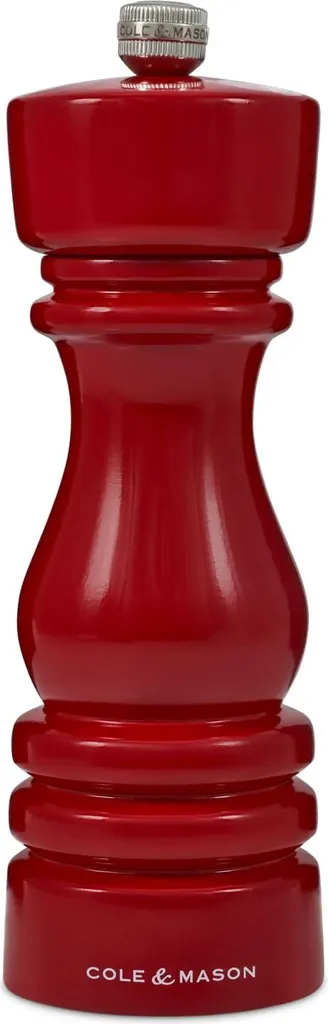 Cole & Mason Londo macinapepe in faggio rosso lucido 18 cm