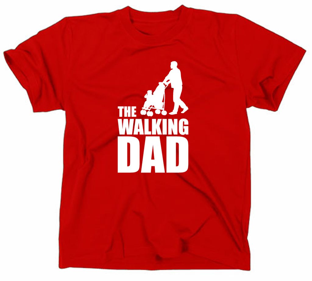 Styletex23 T-Shirt The Walking Dad Fun, rot, XL