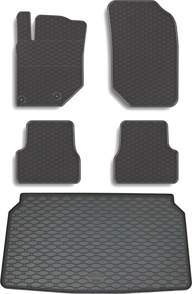 Gummi Fußmatten + Kofferraumwanne Set für Opel Mokka B, Bj. Produktbild 