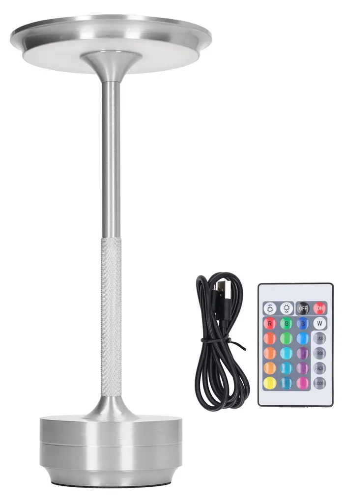 Lampe LED métal RGB portable rechargeable avec 16 couleurs et contrôle