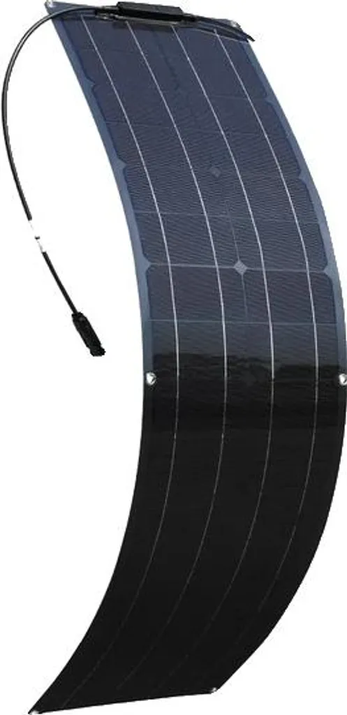 Panneau solaire compact 100W 12V noir avec cadre en aluminium