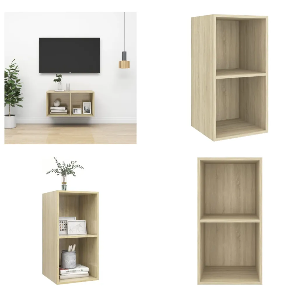 Mobile Porta TV Parete Rovere Sonoma - Arredo Soggiorno vidaXL