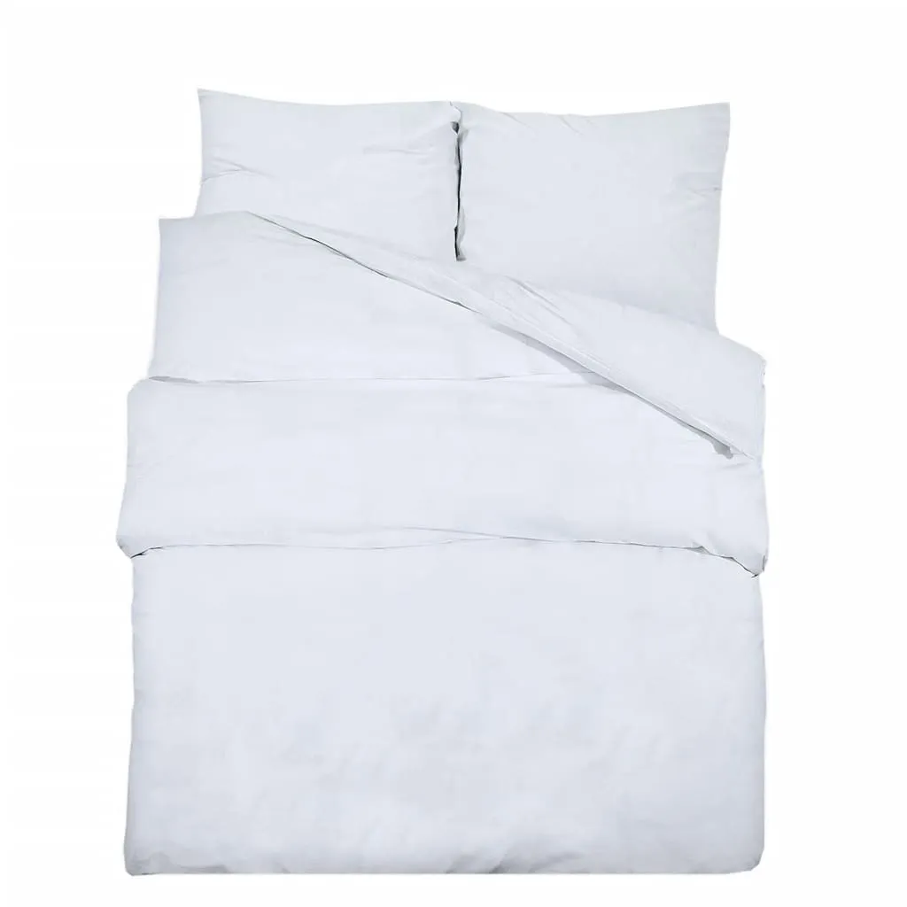Linge de lit 225x220 cm en coton blanc naturel doux et hypoallergénique