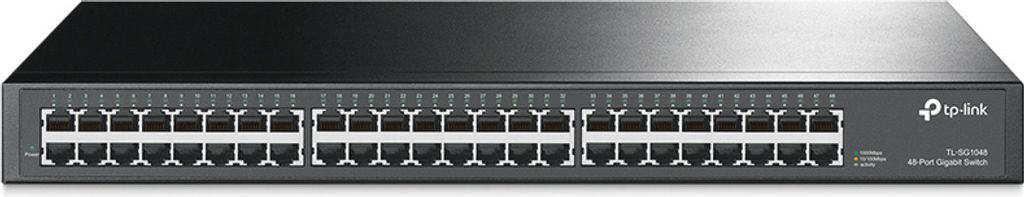 TP-Link TL-SG1048, Unmanaged, Gigabit Ethernet (10/100/1000), Vollduplex, Rack-Einbau, 1U