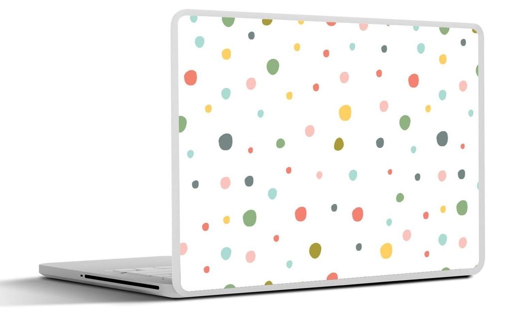 MuchoWow Laptop Aufkleber Sticker Cover Farbe - Muster - Punkte 30x22 cm - Laptop-Sticker - Coole Schulsachen für Teenager