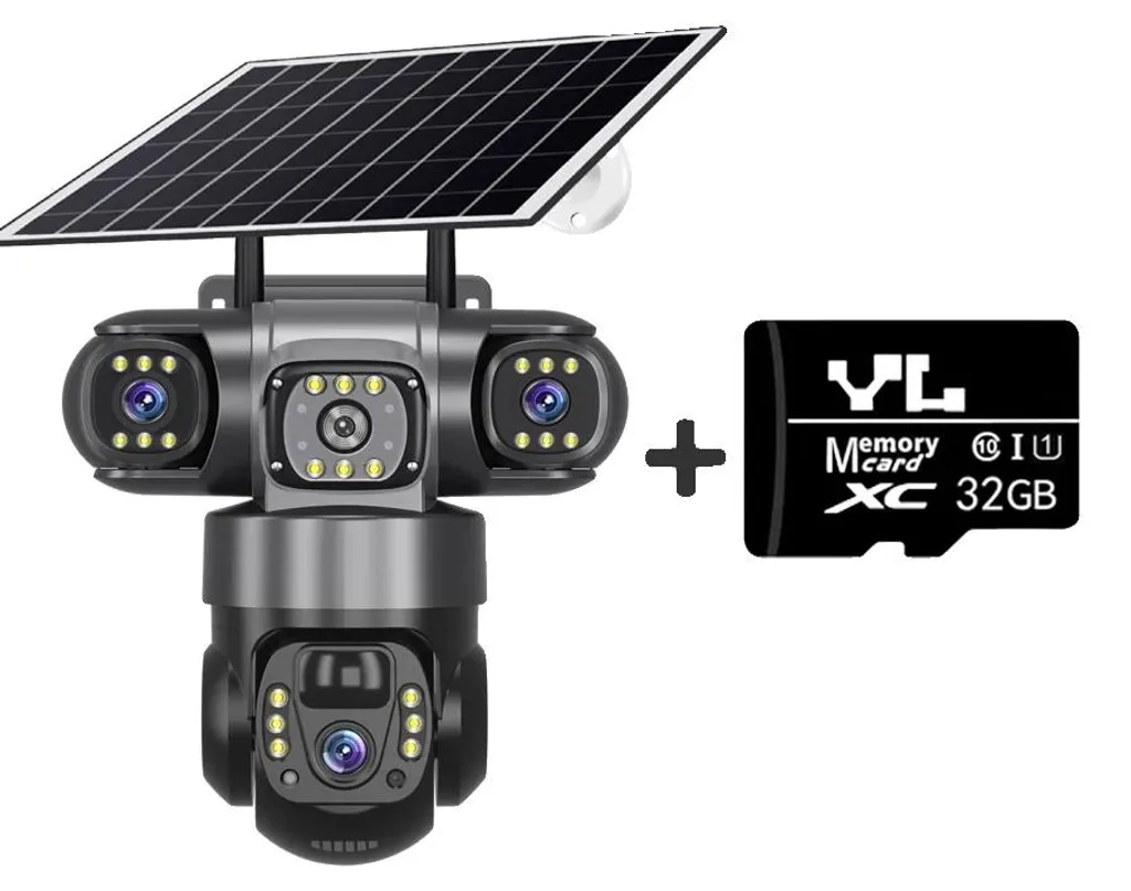 Caméra de Surveillance Extérieure 4G Solaire 15 Mpx avec Vision Nocturne