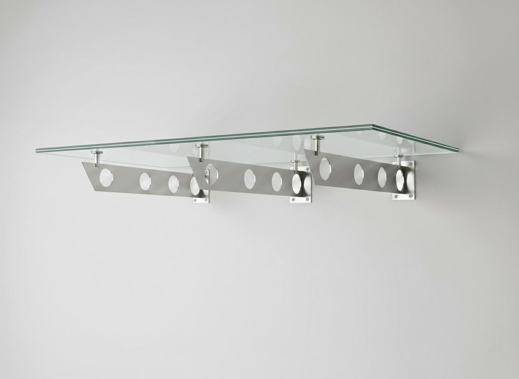 Glaszentrum Hagen 200x90 cm Glasvordach Klar V2A-S3