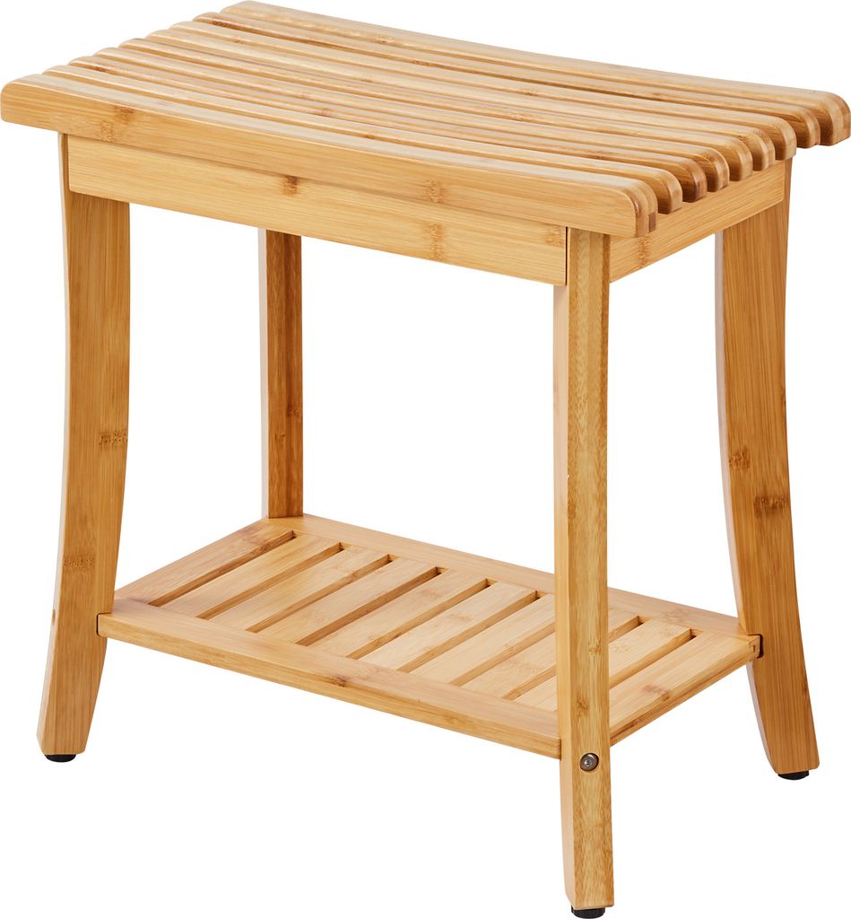 SucceBuy 19,1 x 11,3 x 18,3 cala bambusowa ławka Zdjęcie produktu 