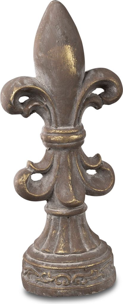 Deko Objekt Französische Lilie abstrakte Zement Garten Skulptur Figur