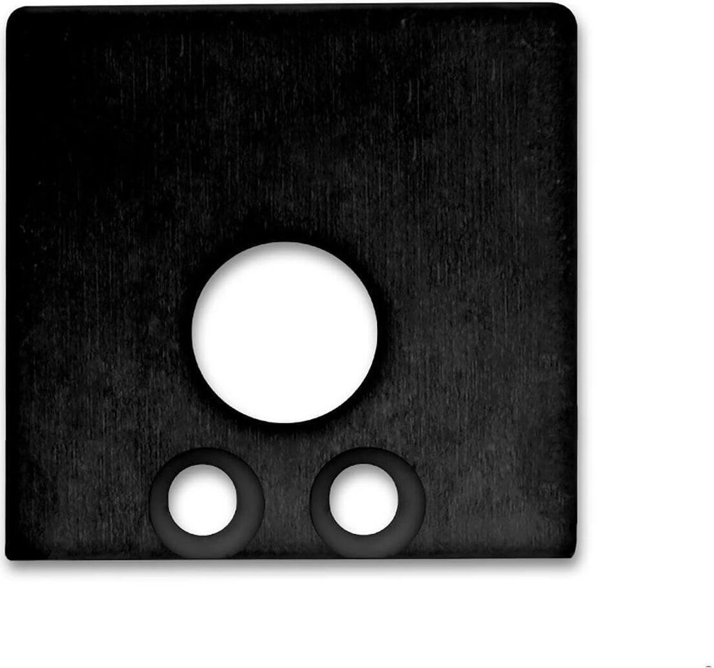 ISOLED Endkappe EC 59B schwarz für Profil SURF16 mit Kabeldurchführung, 2 STK, inkl. Schrauben