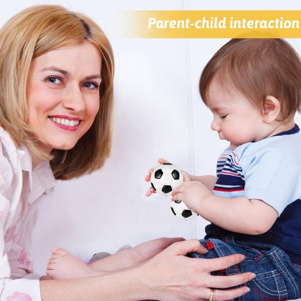 12 Stück Mini-Sportbälle - 6,3 cm Fußball - Antistressball und Softball zur Stressreduzierung - Spielzeug für Kinder und Erwachsene