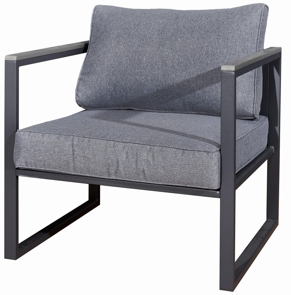 MOSTRARE | Fauteuil de jardin - Gris - Aluminium - Avec Image du produit 