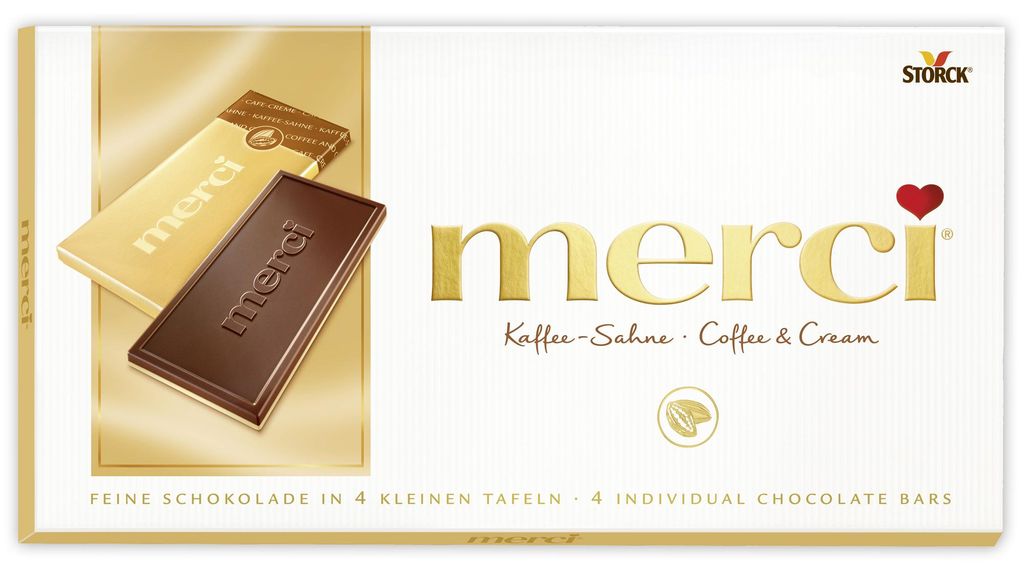 STORCK Merci Tafel Kaffee-Sahne, 100 g, Milchschokolade, 4 Produktbild 