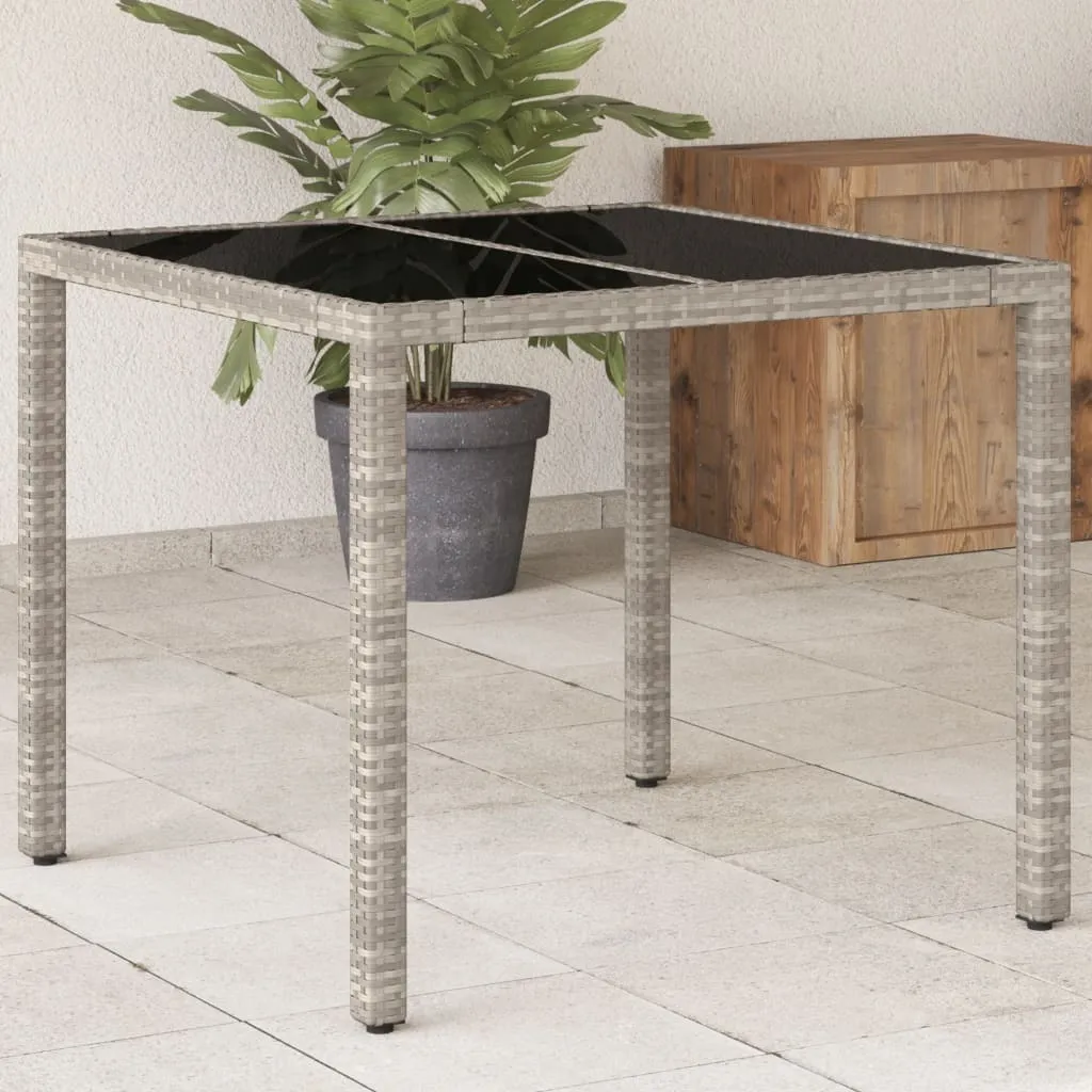 Tavolo Outdoor Poly Rattan Grigio 90x90 Maison Exclusive Design