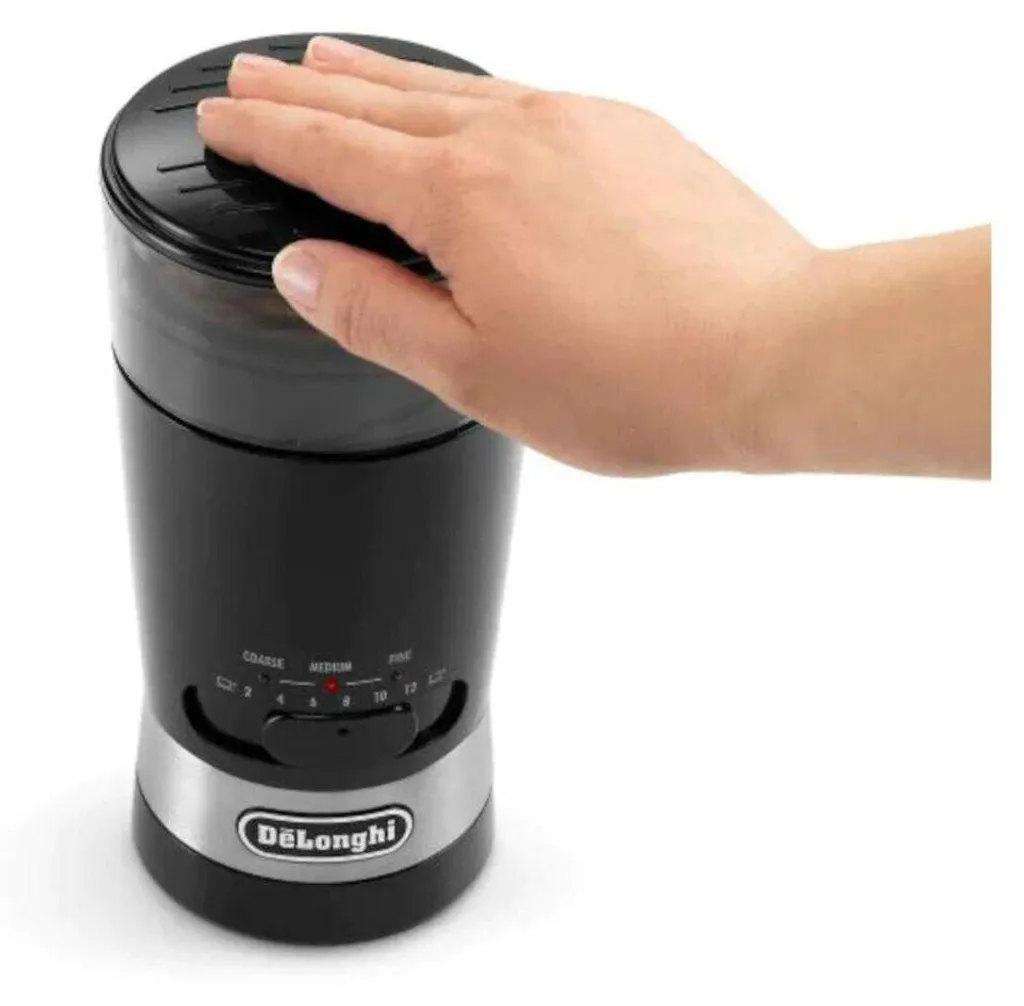 Moulin à café DeLonghi KG210 système Push-to-grind et lames inox - 6