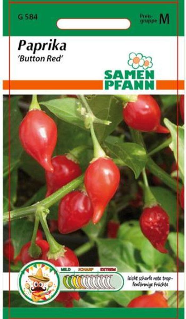 Paprika Button Red | Paprikasamen von Samen Pfann