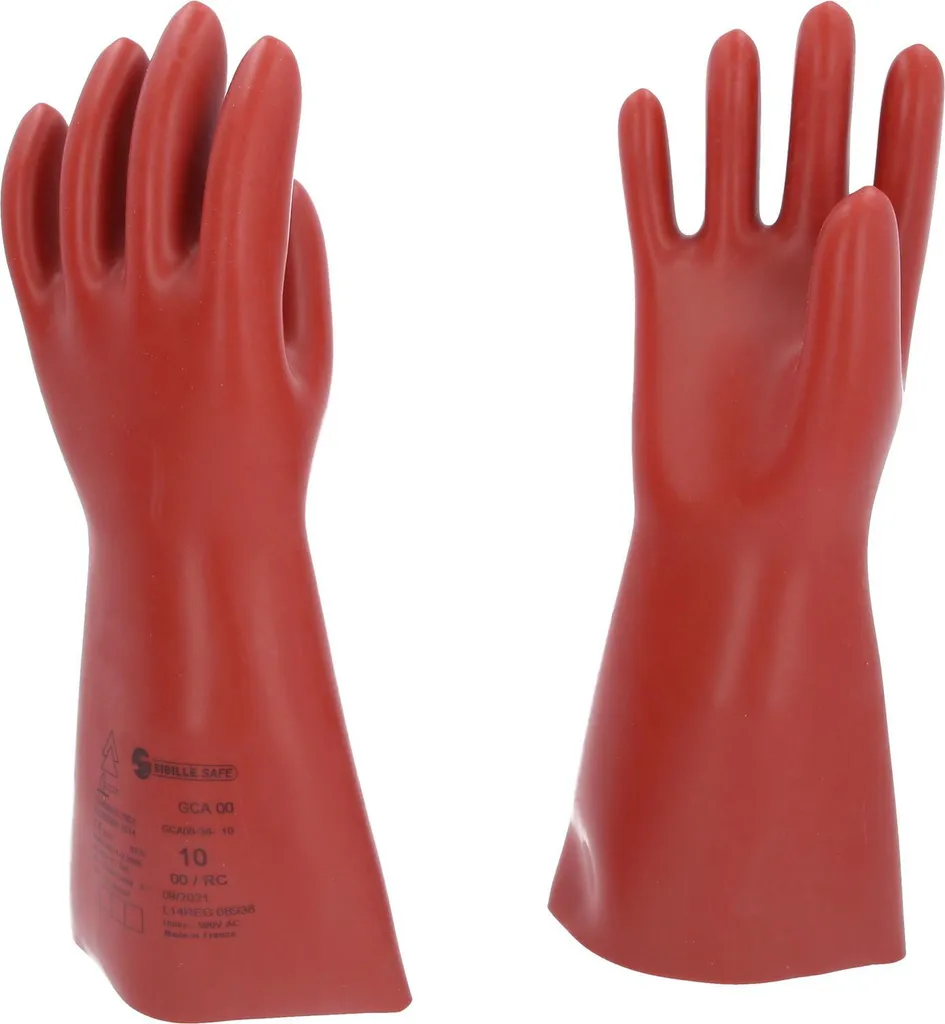 KS TOOLS Guanto di protezione per elettricisti con protezione meccanica e termica taglia 10 classe 00 rosso - 117.0084