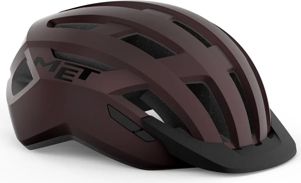 Casque Vélo Gravel et Vélotaf MET Allroad Burgundy Matt M 56-58 cm LED