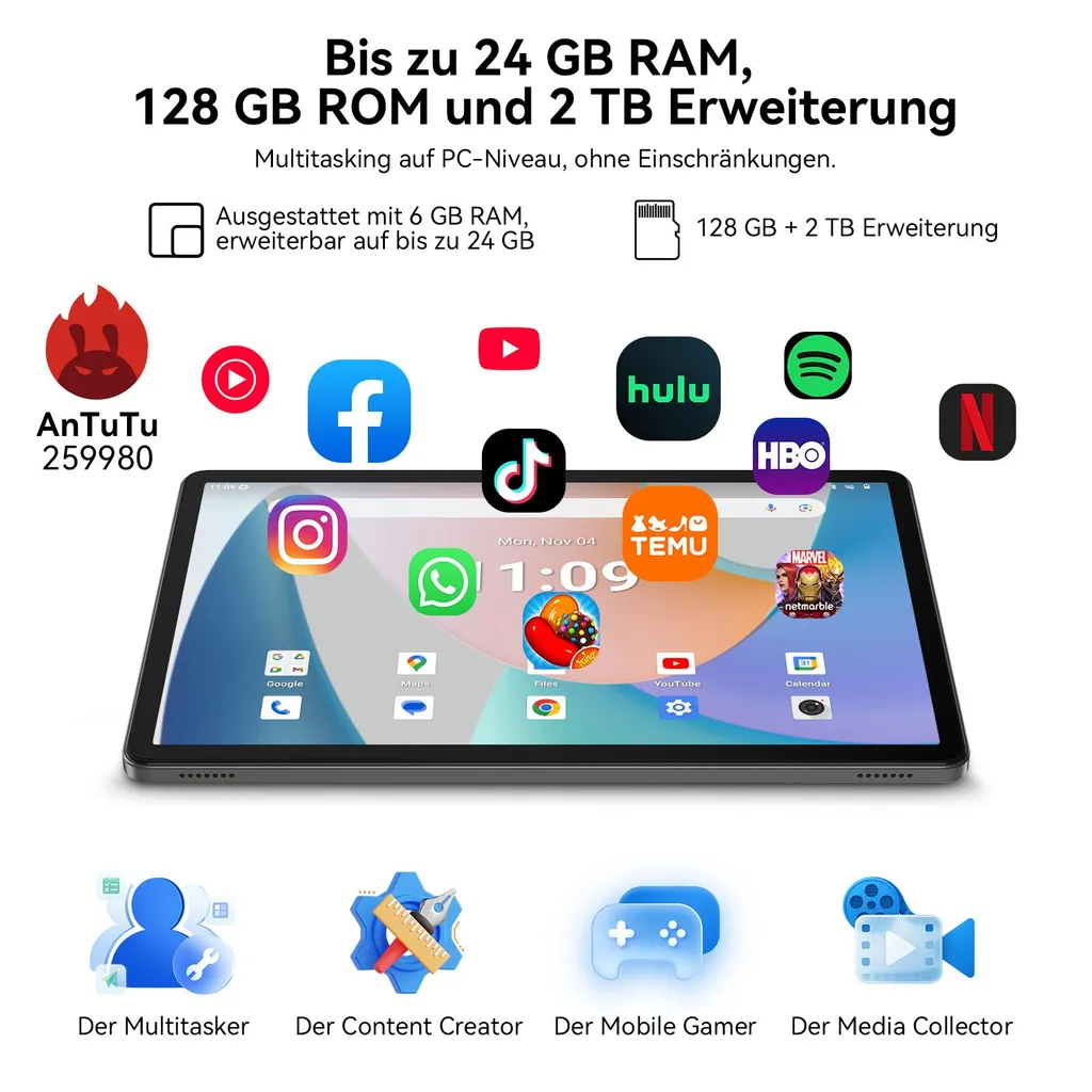 Tablette pour le télétravail TABWEE T50 Android Écran 11 Pouces - 8