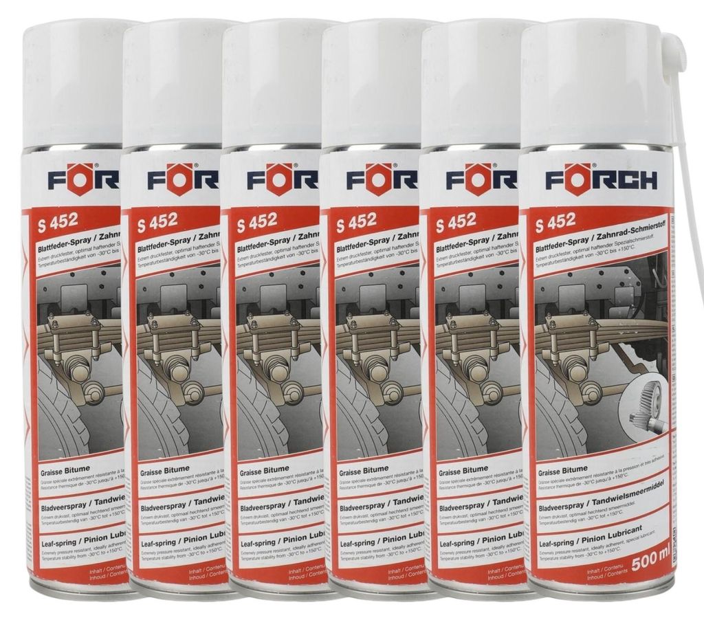 6x Förch Blattfeder Spray S452 Zahnrad Schmierstoff Ketten Produktbild 