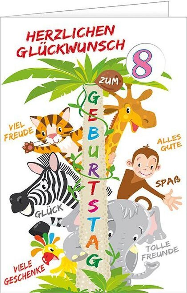 Zahlengeburtstag - verstellbare Zahlen 1-9 - Glückwunschkarte mit Umsc