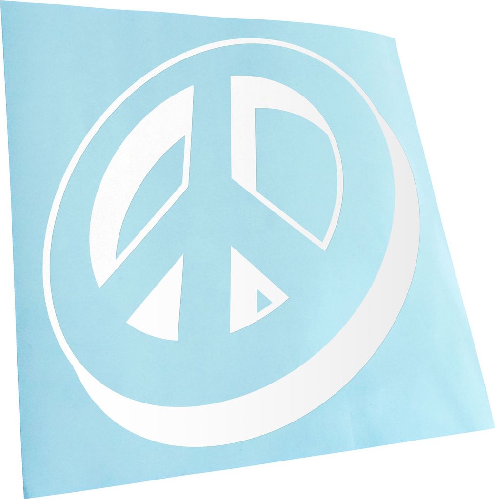hauptsachebeklebt Kiwistar - Autoaufkleber - Peacezeichen - Friedenszeichen Heckscheibe - Aufkleber für Auto Kfz Fahrrad, LKW, Truck Mofa