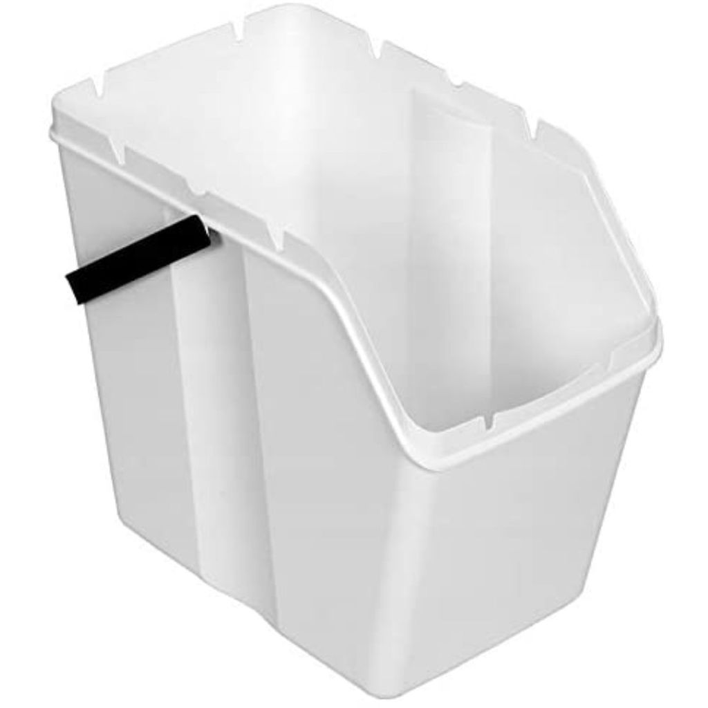 Sortierbox Set 3 Eimer 3x25L grau  Mülltrennung Behälter Recycling mit Deckel 