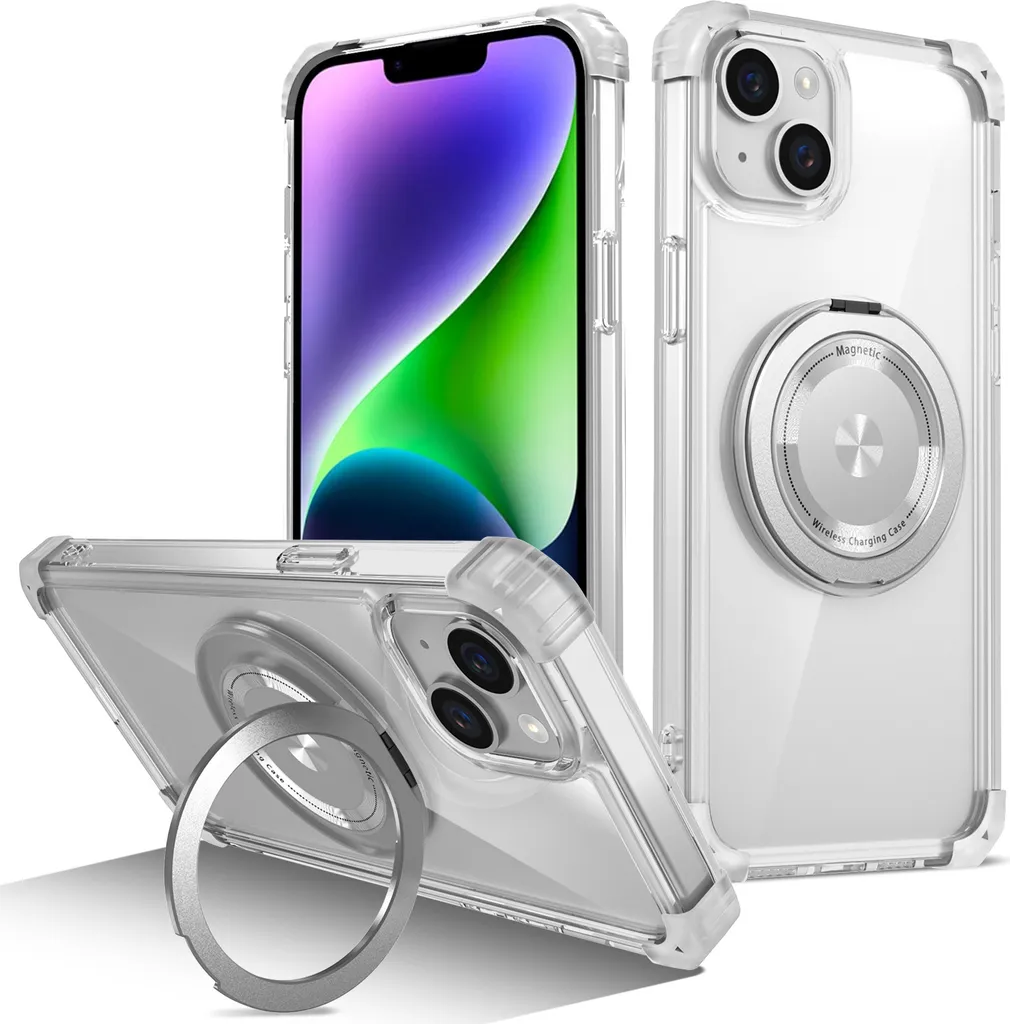Cover iPhone 14 13 Robusta con Anello Supporto e MagSafe Magnetica