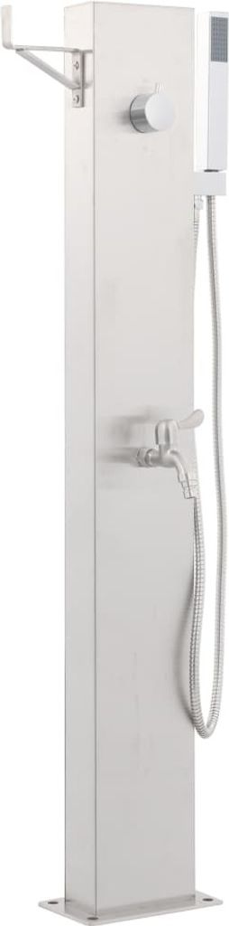 vidaXL Douche de jardin avec robinet 110 cm acier Image du produit 