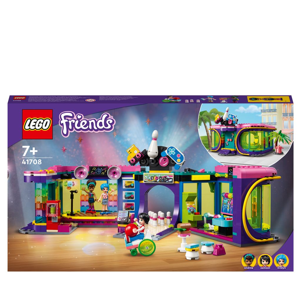 LEGO 41708 Friends Rollschuhdisco Spielzeug mit Arcade und Produktbild 