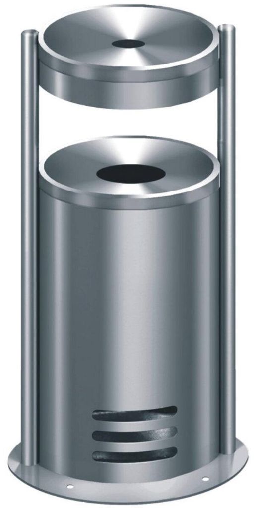Sicherheitsascher tec-art E 32x49cm Edelstahl Produktbild 