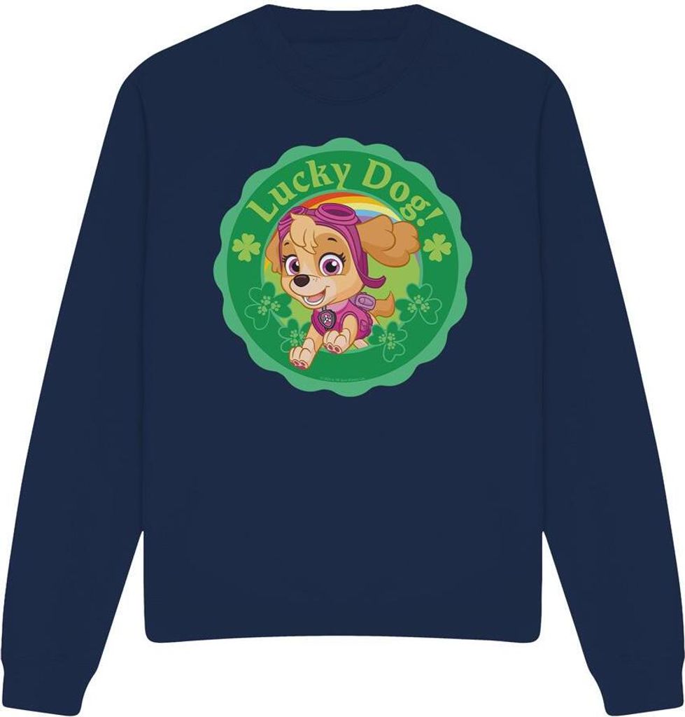 Paw Patrol - "Lucky Dog" Sweatshirt für Herren/Damen Uni - St Patricks-Tag TV12652 (XXL) (Marineblau)