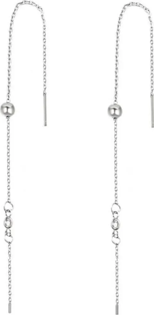 Boucles d'oreilles anti-allergie en argent et zircons AGUV1965 luxe