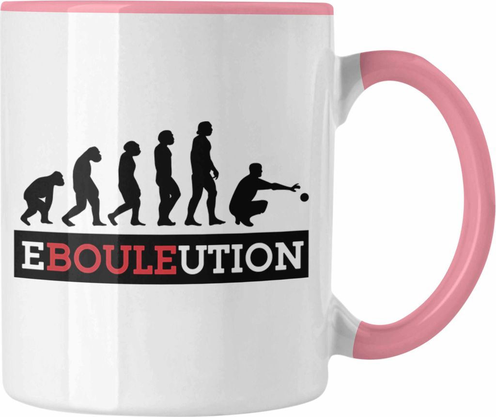 Trendation - Boule Tasse Geschenk Boule-Spieler Geschenkidee Spruch Ebouleution (Rosa)