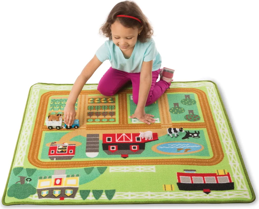 Tapis de jeu et figurines La grange de la ferme - Kit complet enfant - 4