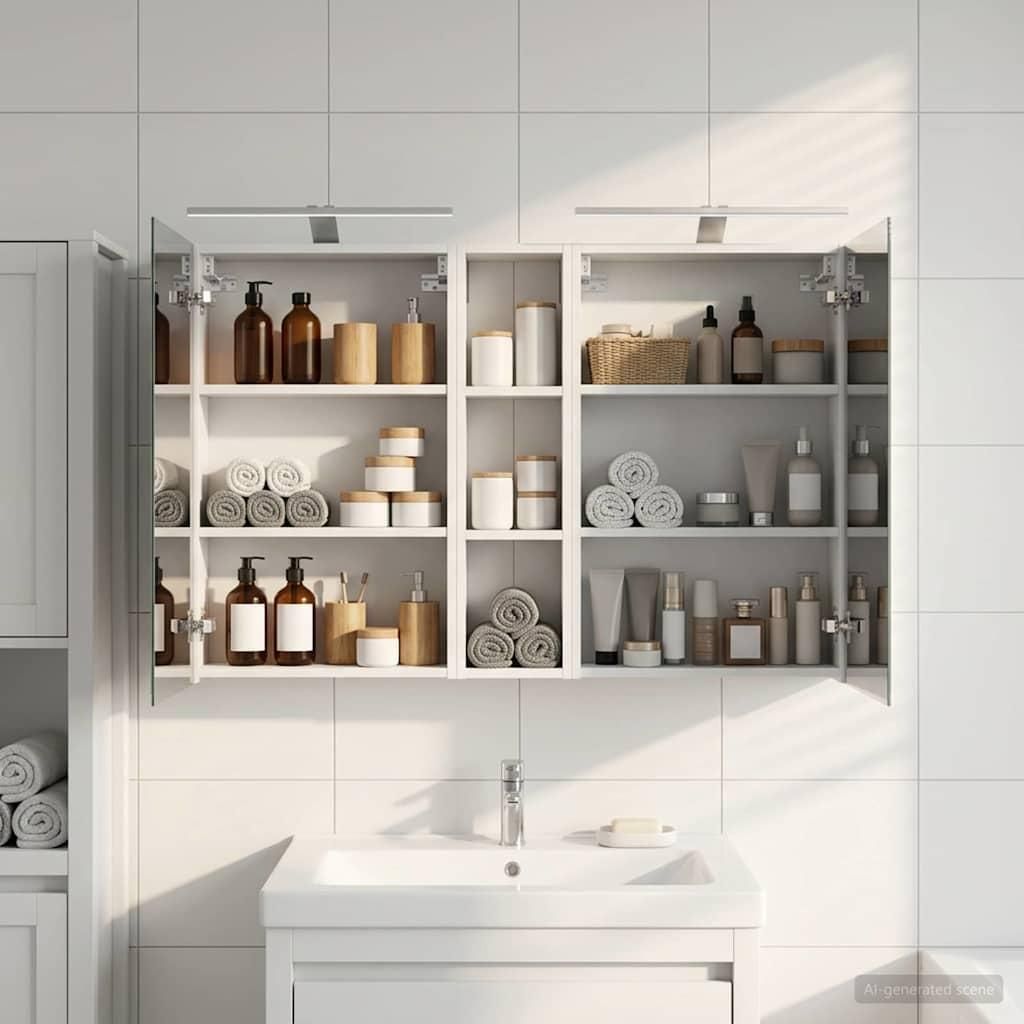 Maison Exclusive - Badezimmerschrank-Set 3 pcs 120 x 14,5 x 70 cm Holzwerkstoff