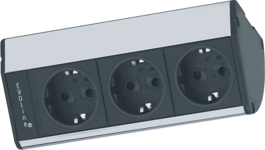 EVOline Dock Cuisine Steckdosenelemet 3fach