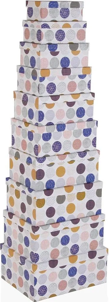 Dites Adieu au Désordre avec les 10 Boîtes de Rangement Versa Cercles Carton