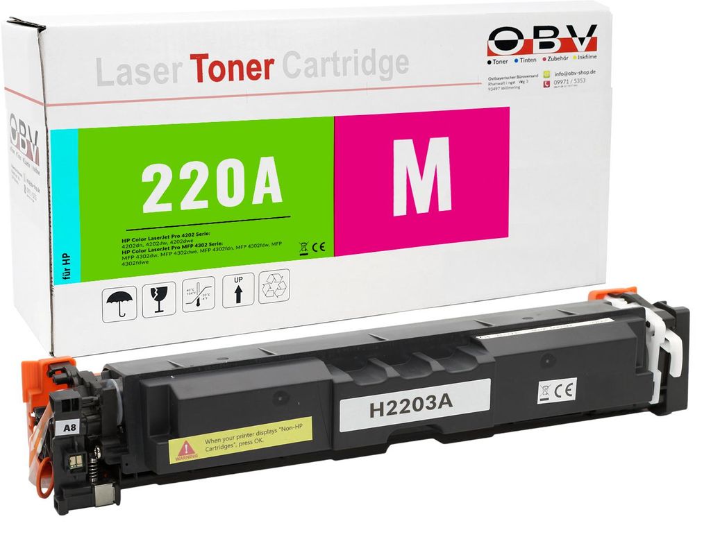 HP 220X kompatibler Toner Magenta - 4202dn 4202dw 4202dwe Produktbild 