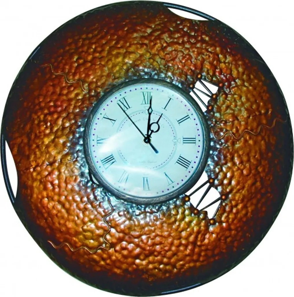 Horloge Murale Salon Style Vintage - Métal Noble pour Déco Chic et Noble