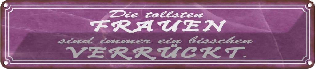 vianmo Blechschild 10x46 cm die tollsten Frauen verrückt Männer Spruch Zitat