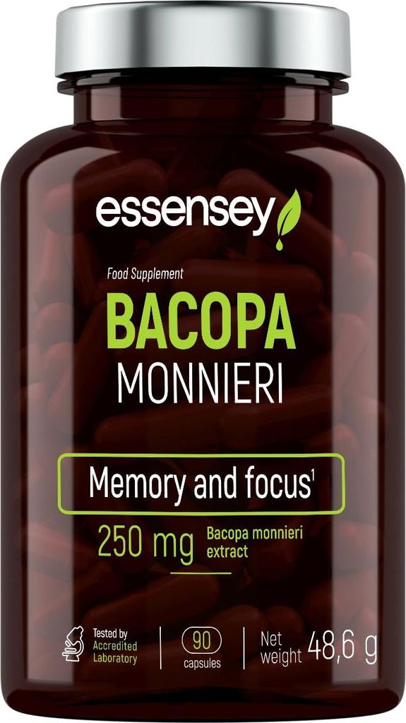 ESSENSEY - Brahmi I 250 mg I 90 Kapseln I 50% Bacoside I Produktbild 