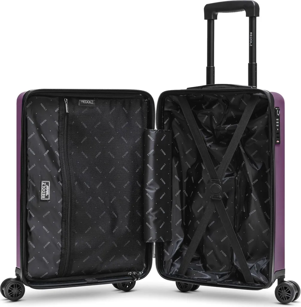 Bagage à main trolley 56cm REDOLZ Essentials 08 coloris violet pourpre