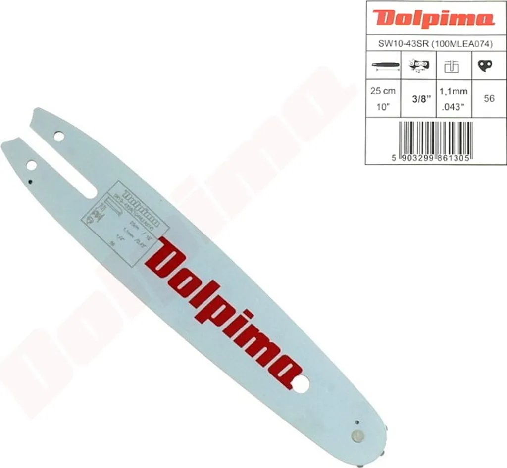 Barra Motosega 25cm Dolpima Compatibile Stihl 104MLEA074 - Offerta