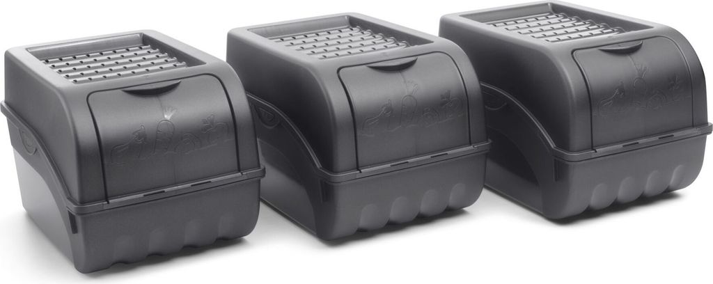 Novaliv Gemüseboxen Kartoffelboxen Vorratsbehälter 3,5l bis 9l (Anthrazit, 3X 5l)